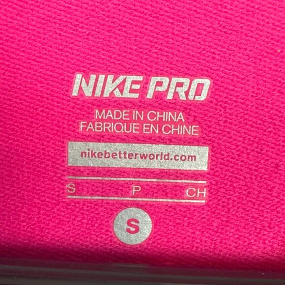 Nike Pro Women's Dri-Fit Thermal Running Shirt Hot Pink Size S Performance Wear - Picture 7 of 8